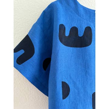 Blue Linen Top 