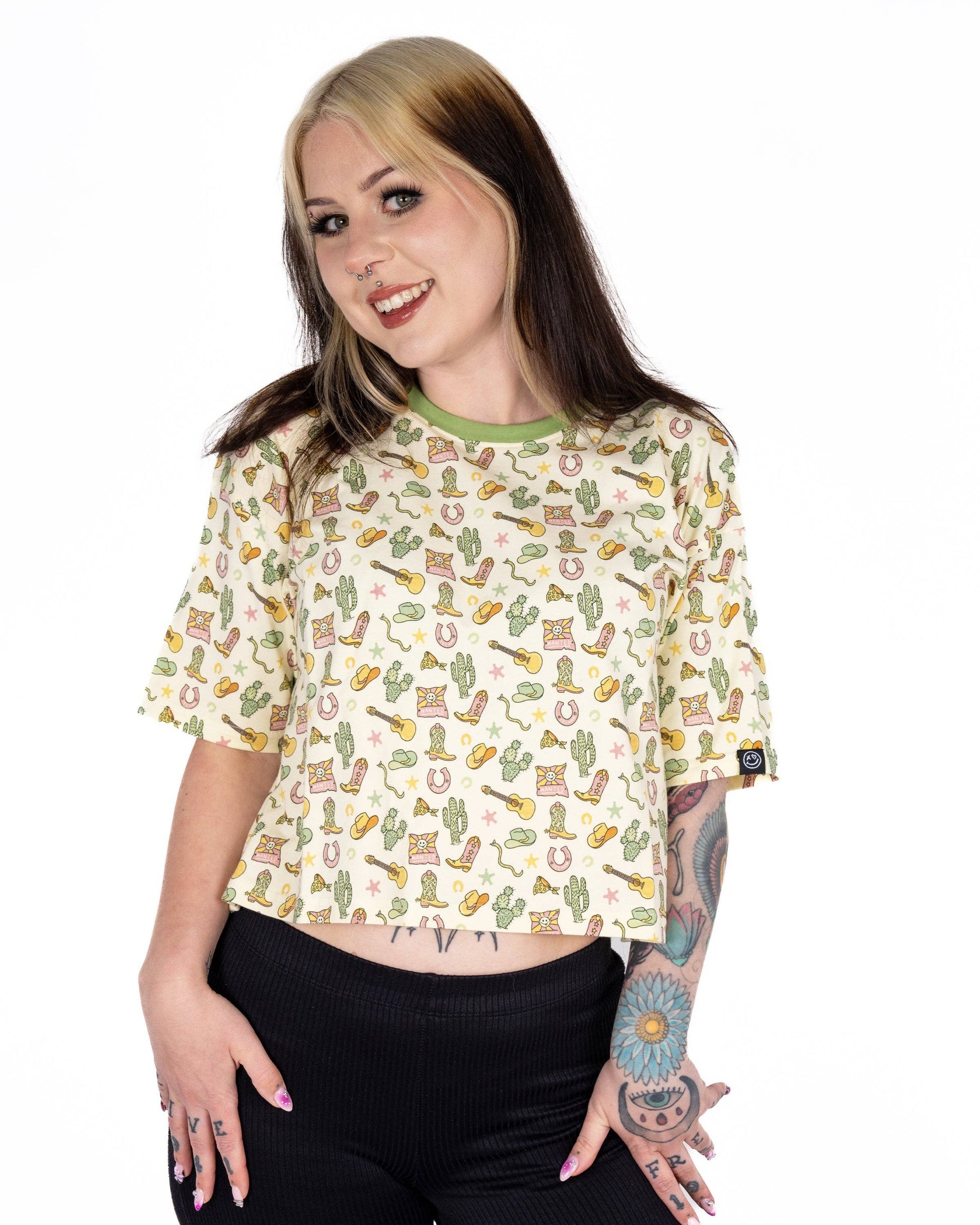 Cowboy Cropped Boxy Tee