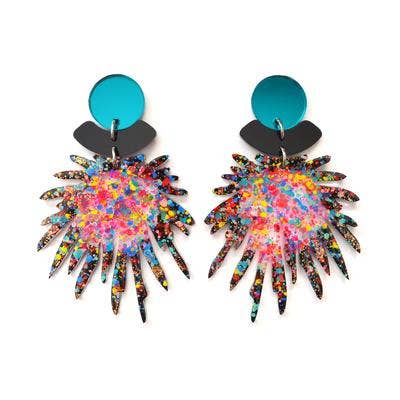 Party Confetti Pom Pom Earrings