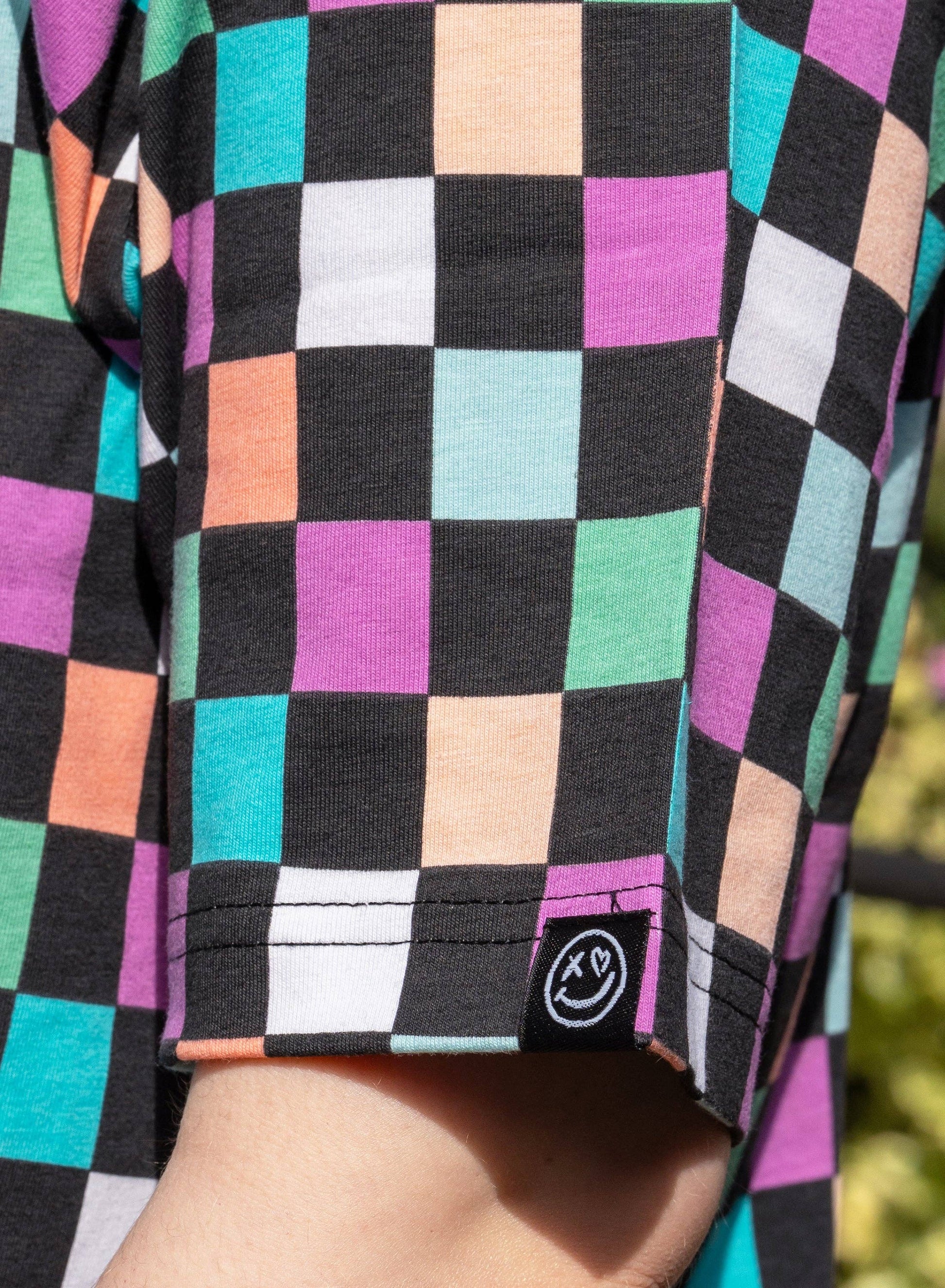 Checkerboard Chropped Boxy Tee