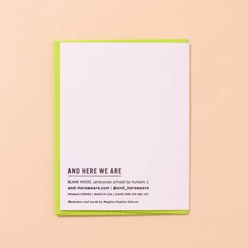 Dilly Dally Pickle Letterpress Card