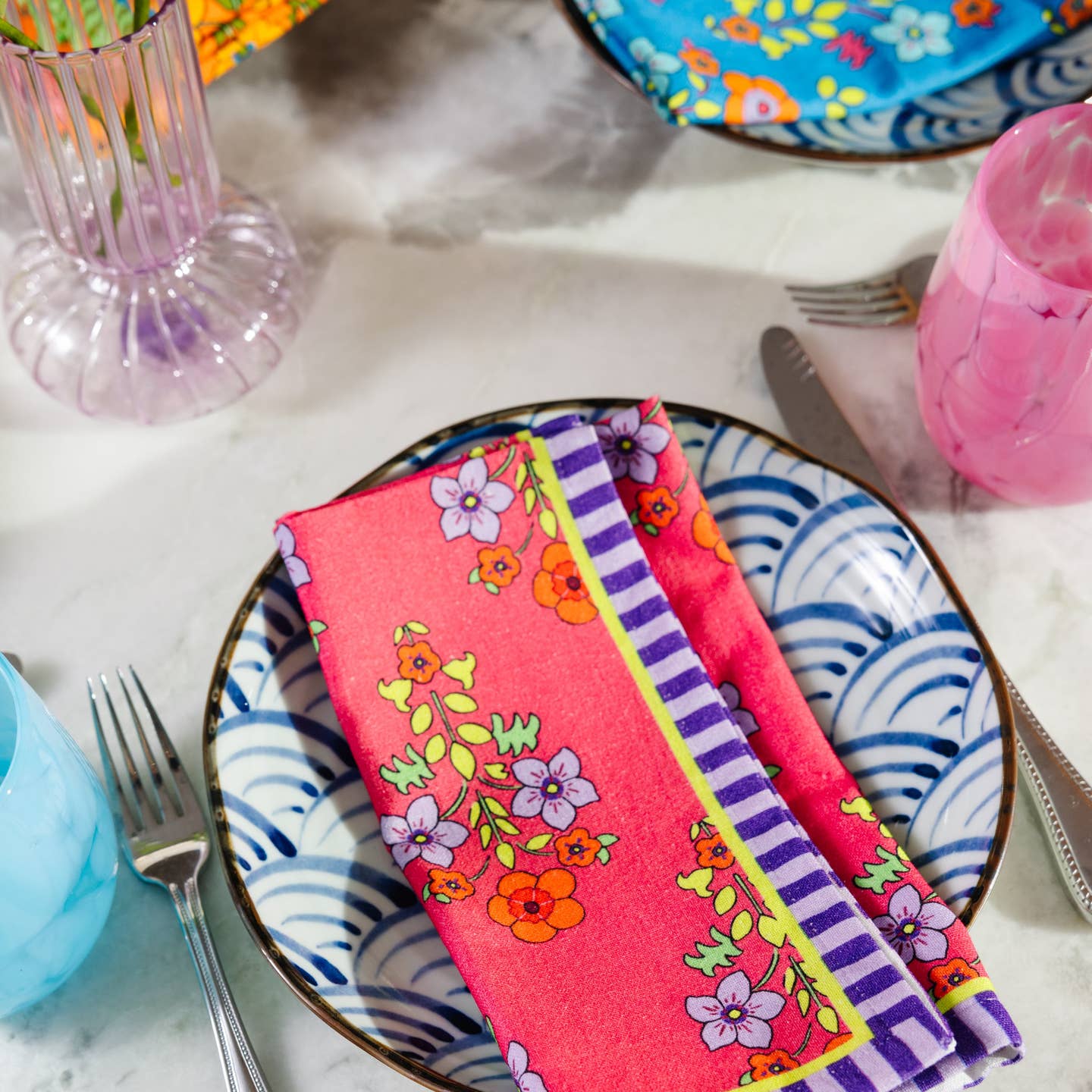 Summer Floral Cloth Napkin Set
