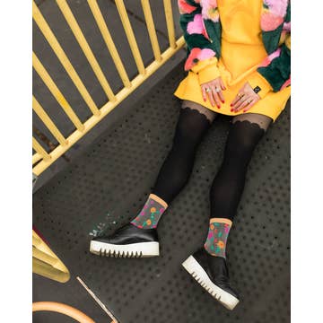 Ditsy Floral Sheer Ankle Sock