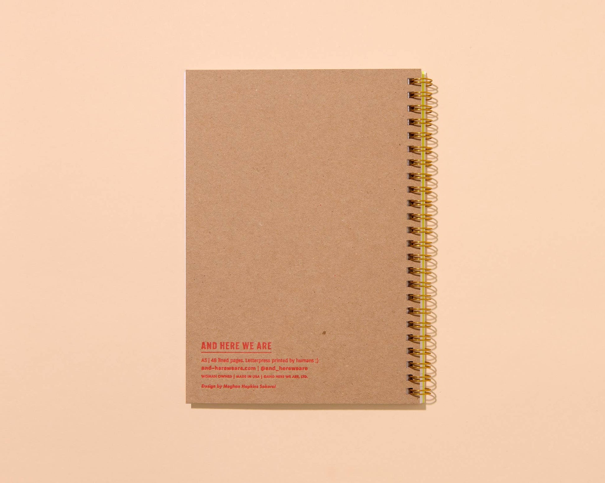 Diet Soda Letterpress Spiral Notebook
