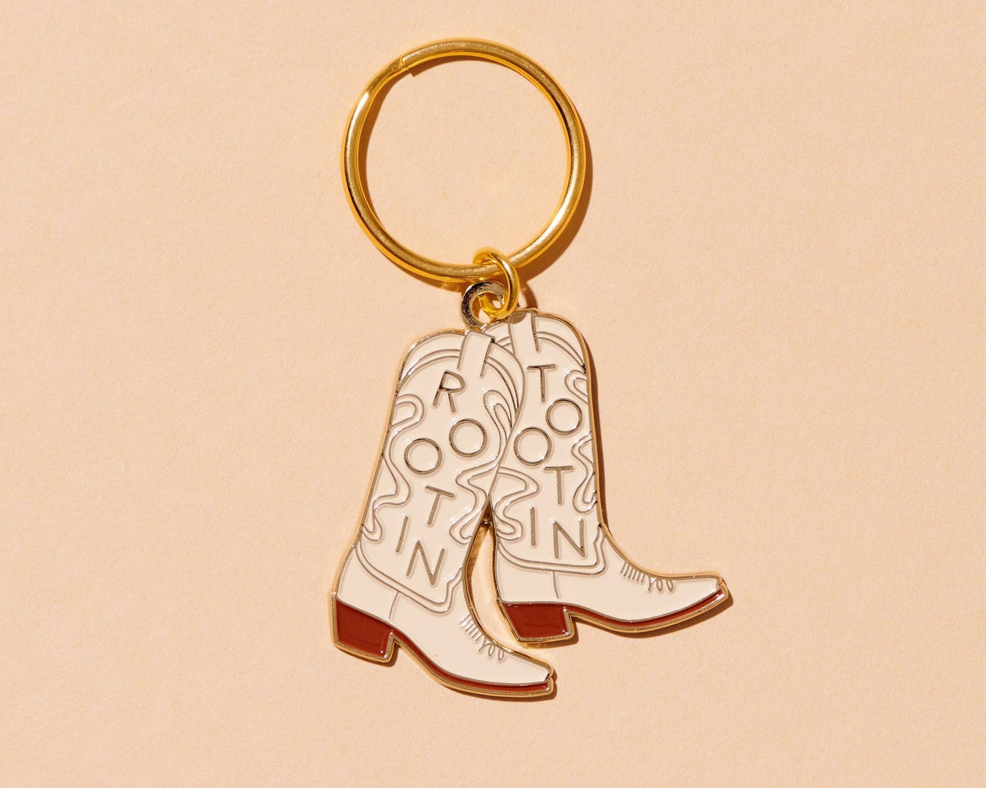 Rootin' Tootin' Western Cowboy Boot Keychain