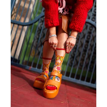 Year of the Snake Sheer Crew Sock