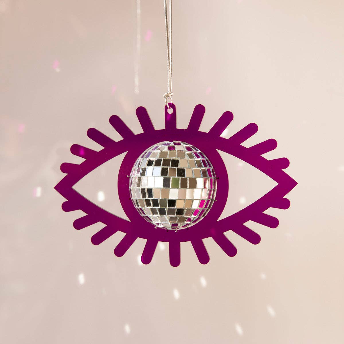 Mini Purple Eye Disco Ball Suncatcher