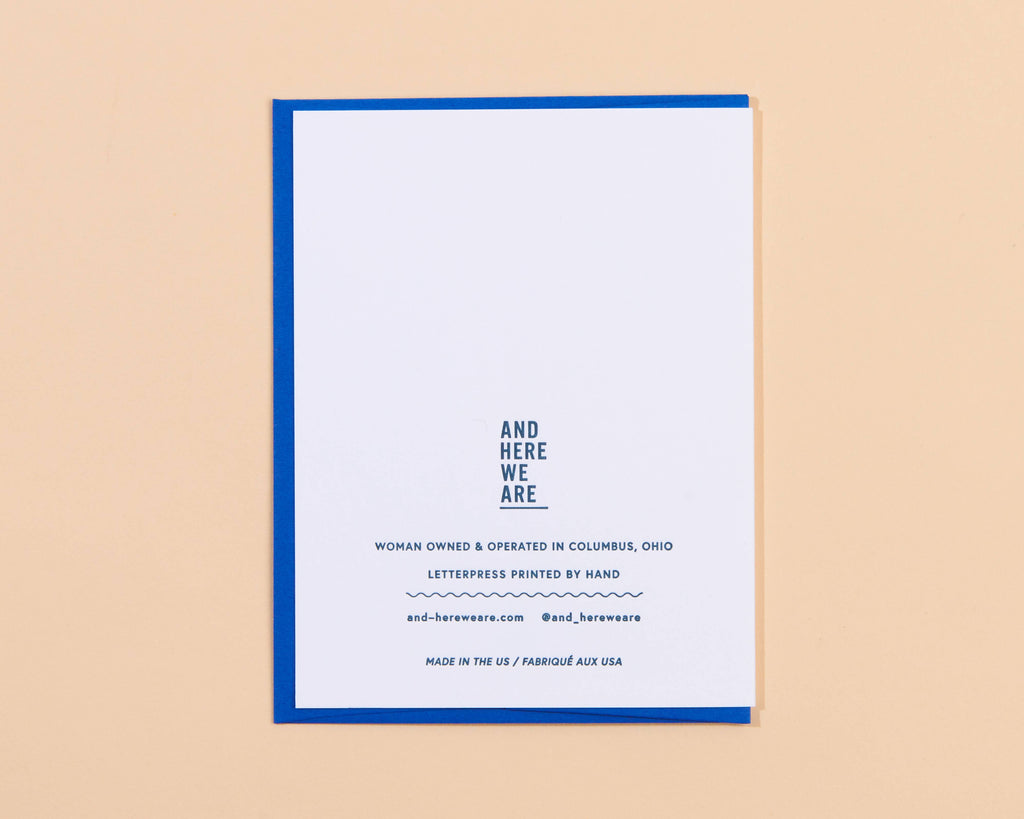 So Far, So Good Anniversary Letterpress Greeting Card