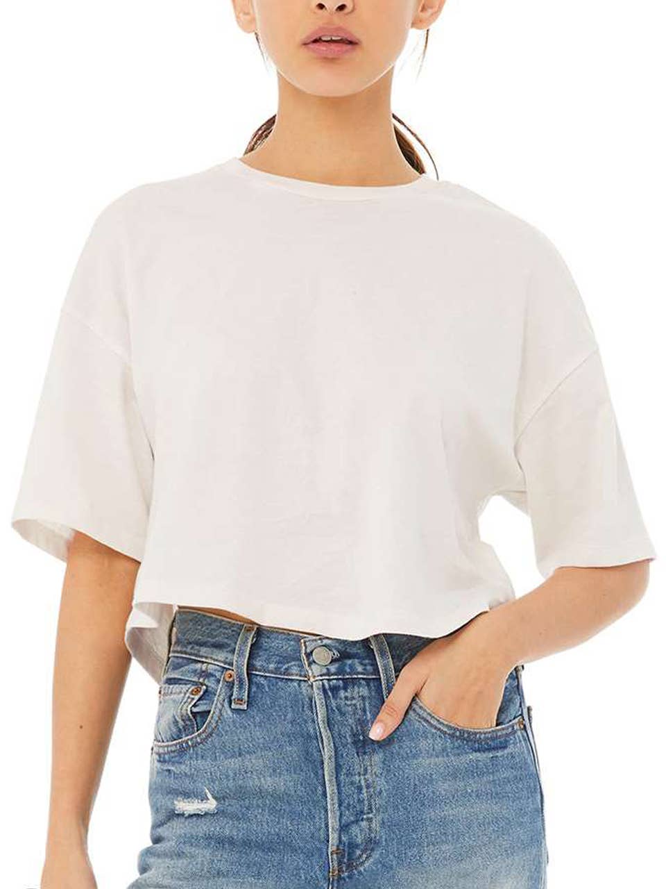 Strawberry Clover Crop Tee