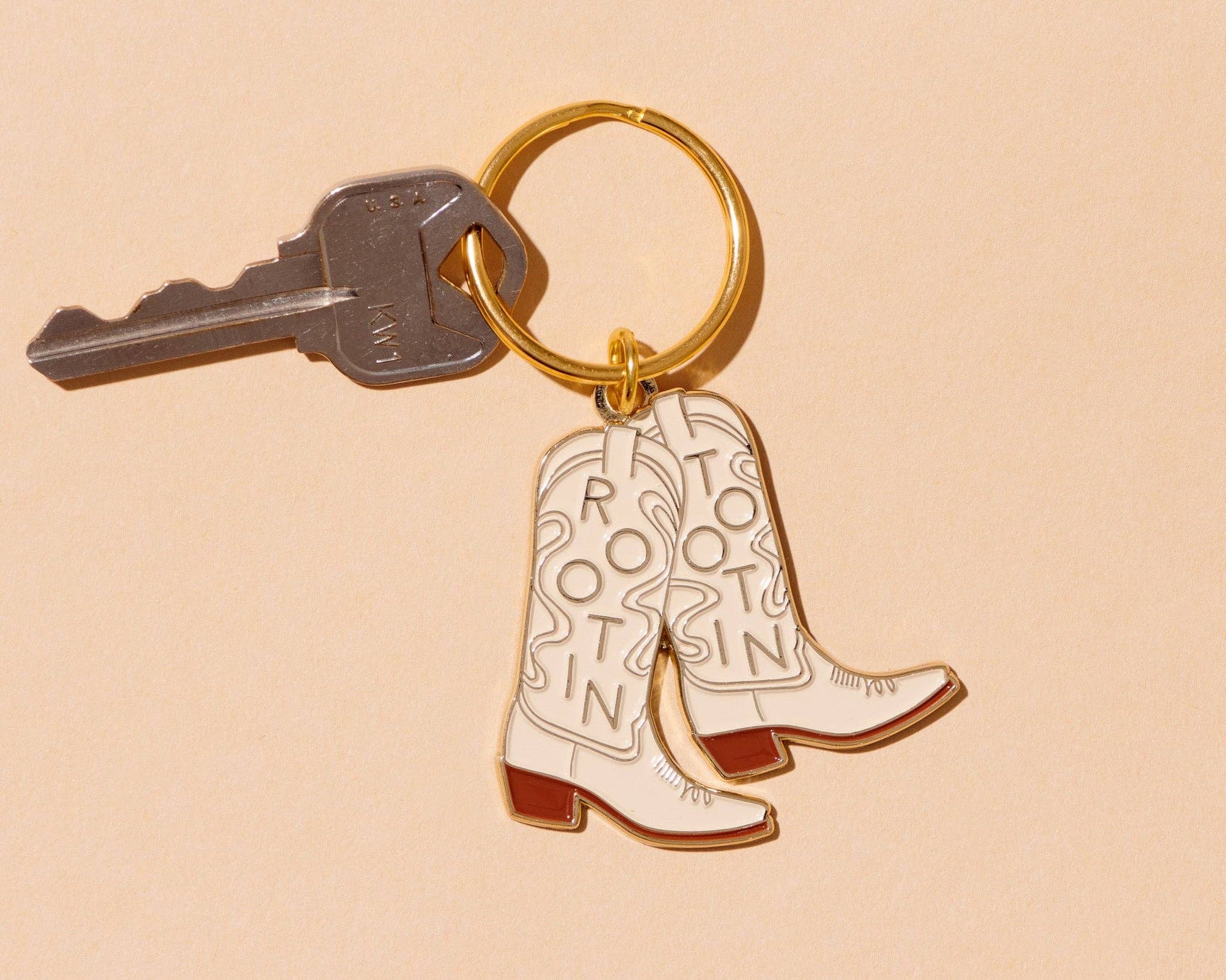 Rootin' Tootin' Western Cowboy Boot Keychain