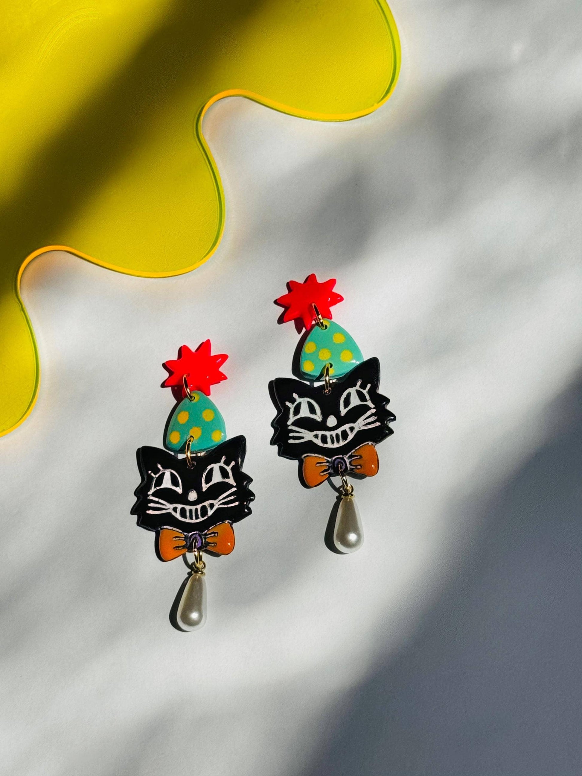 Puurl The Party Cat Earrings