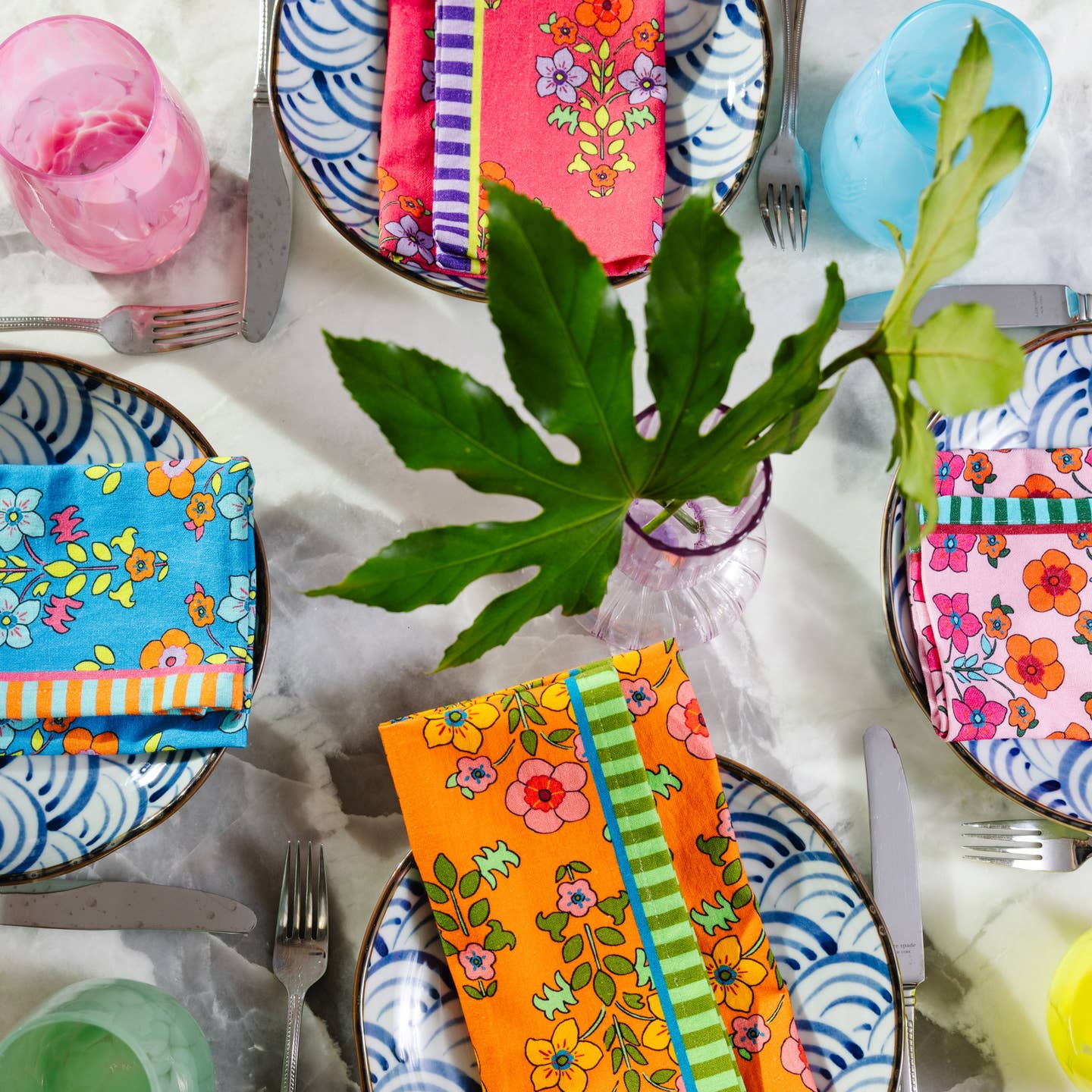 Summer Floral Cloth Napkin Set