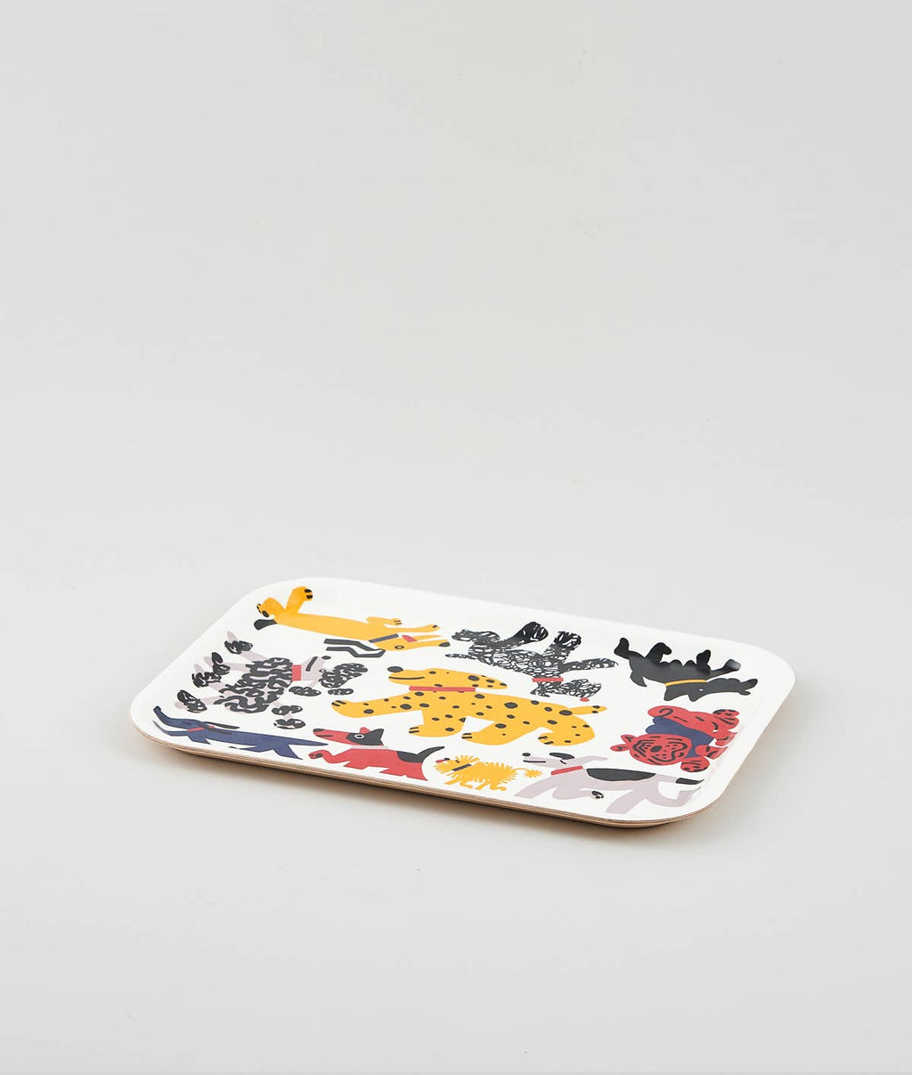Dogs Small Rectangle Birch Serving Tray