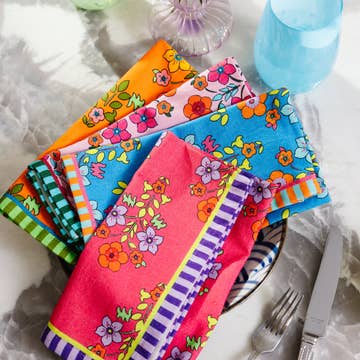 Summer Floral Cloth Napkin Set