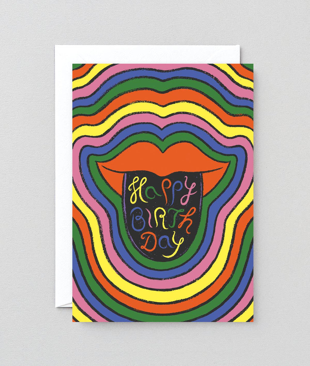 Happy Birthday Lips Greetings Card