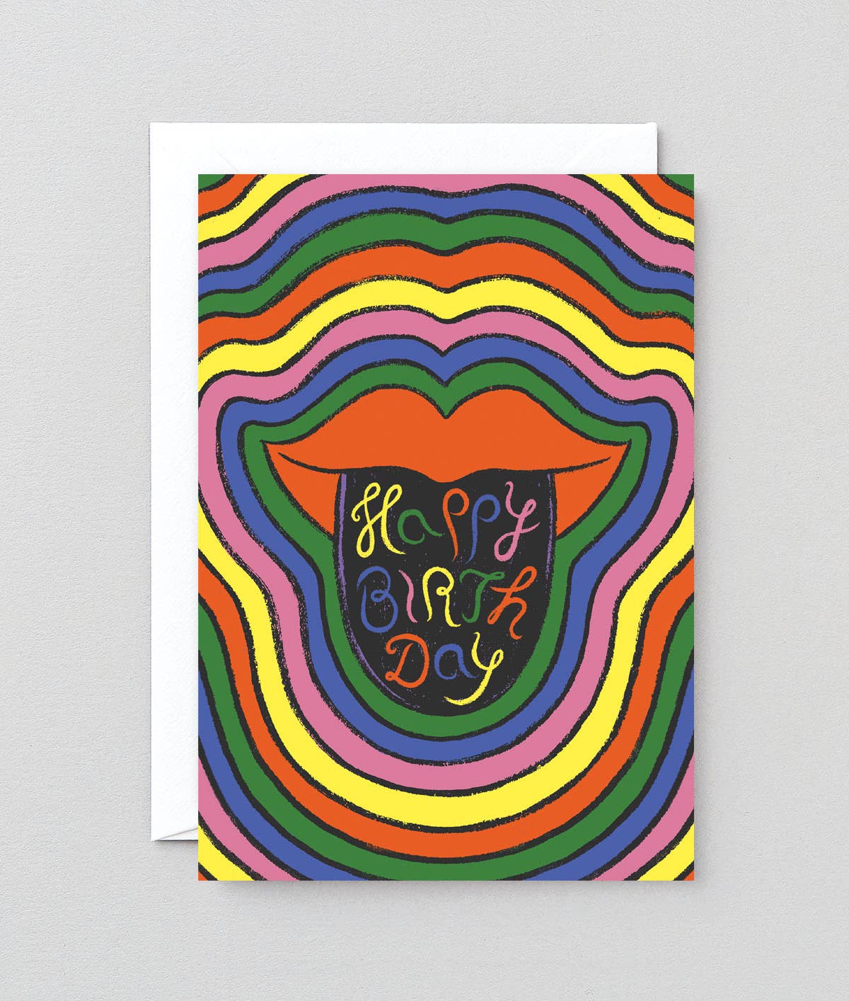 Happy Birthday Lips Greetings Card
