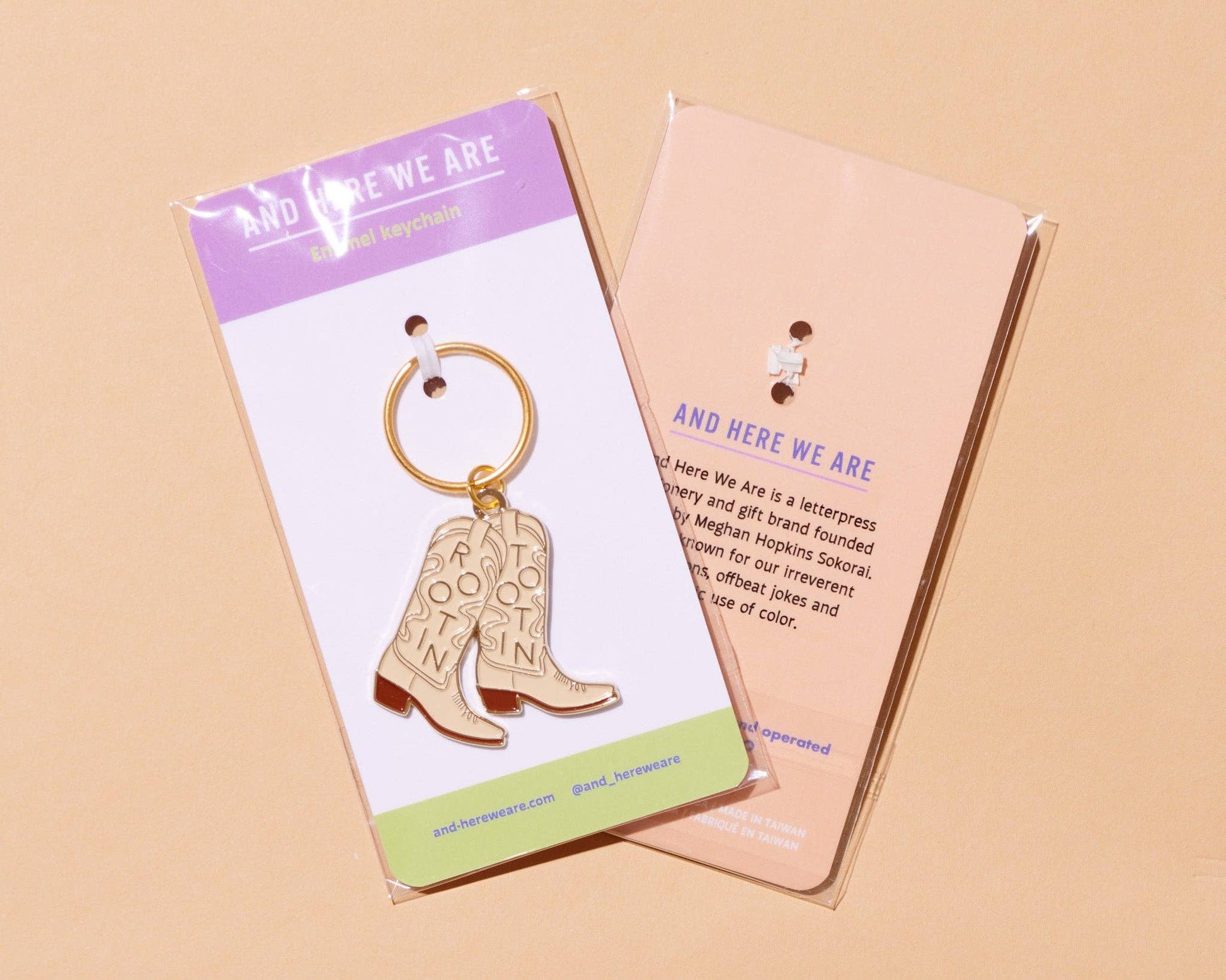 Rootin' Tootin' Western Cowboy Boot Keychain