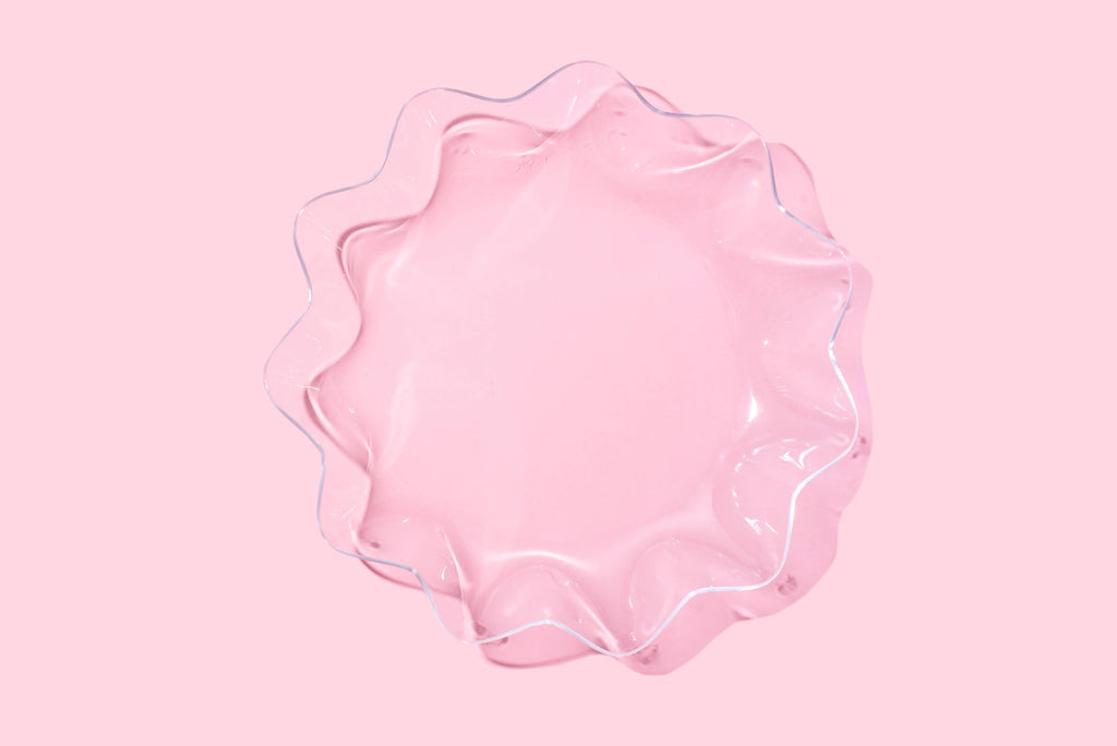 Wavy Acrylic Nesting Bowl - Large - Clear