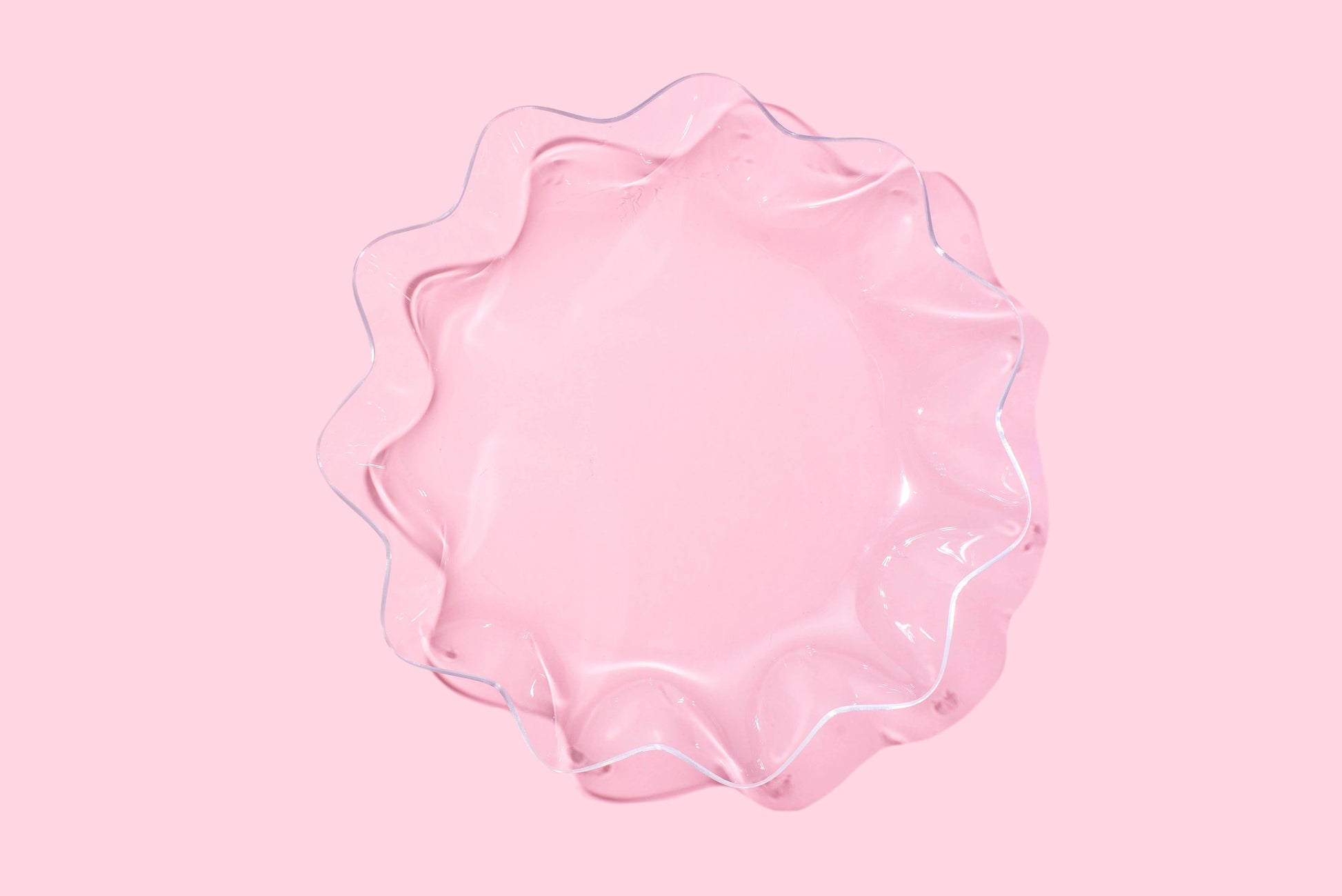 Wavy Acrylic Nesting Bowl - Large - Clear