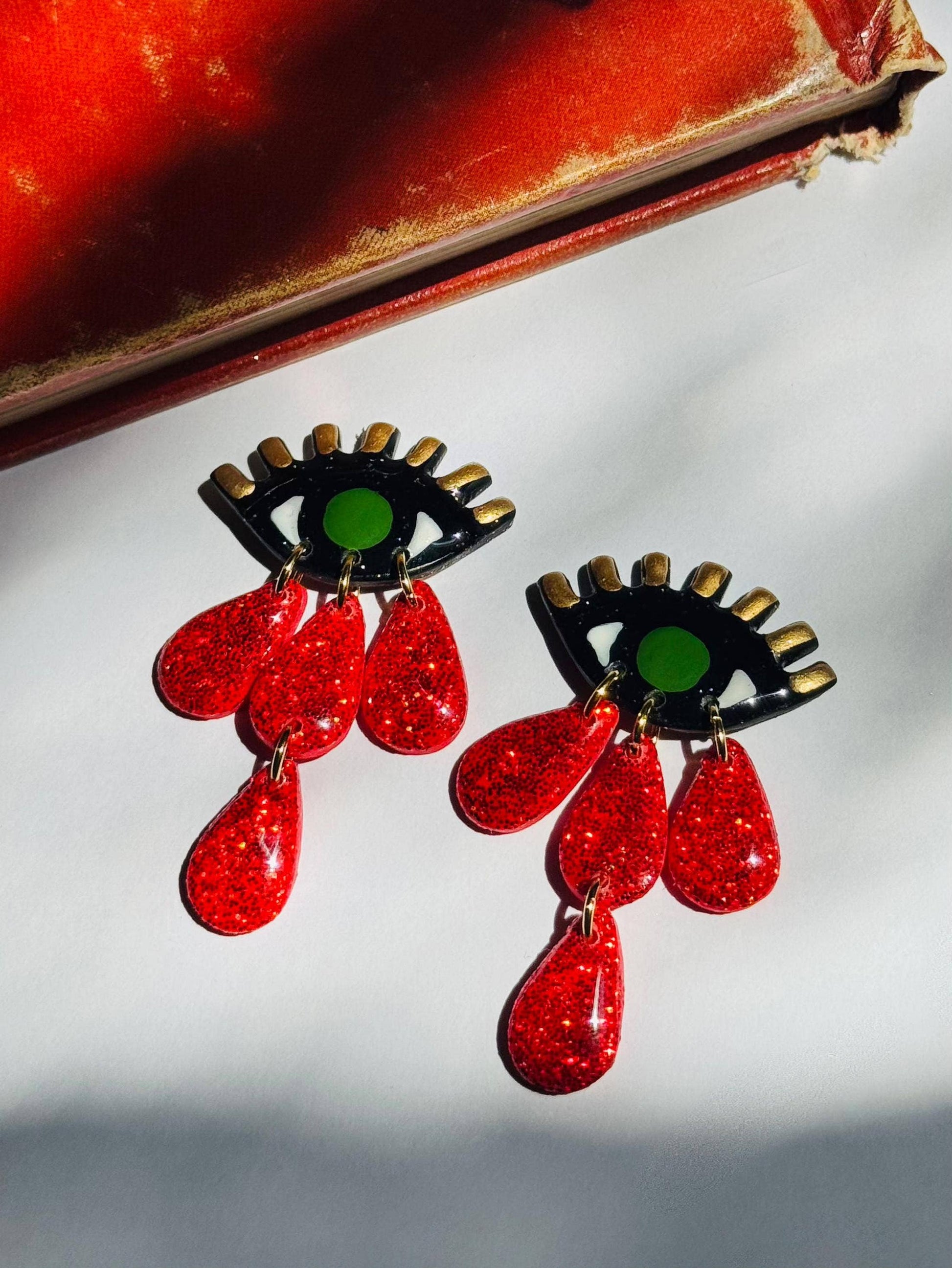 Bloody Eye Drops Earrings