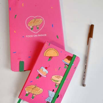 Food on Parade Hardcover Notebook