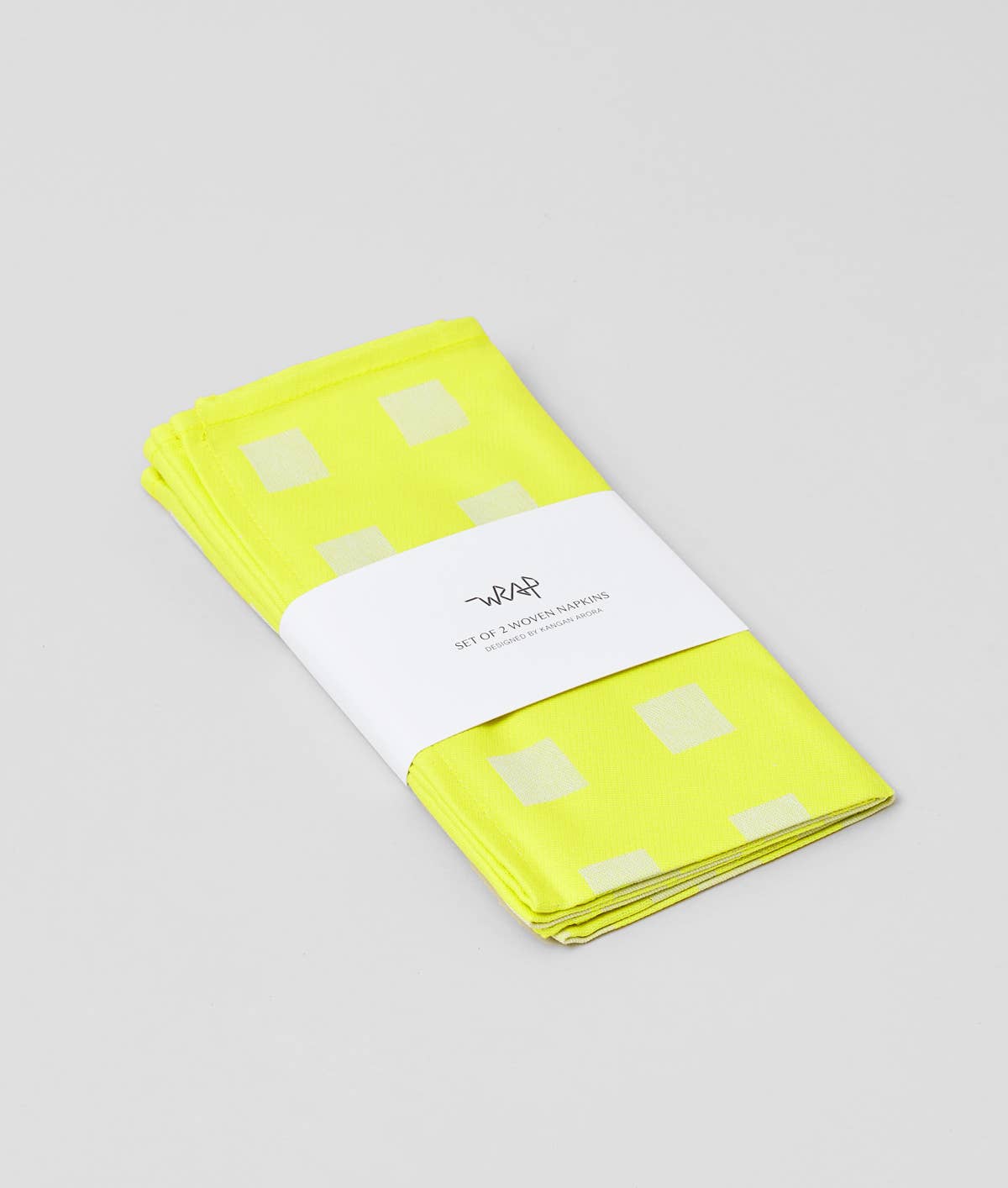 Squares Yellow/Soft Aqua Napkin Set