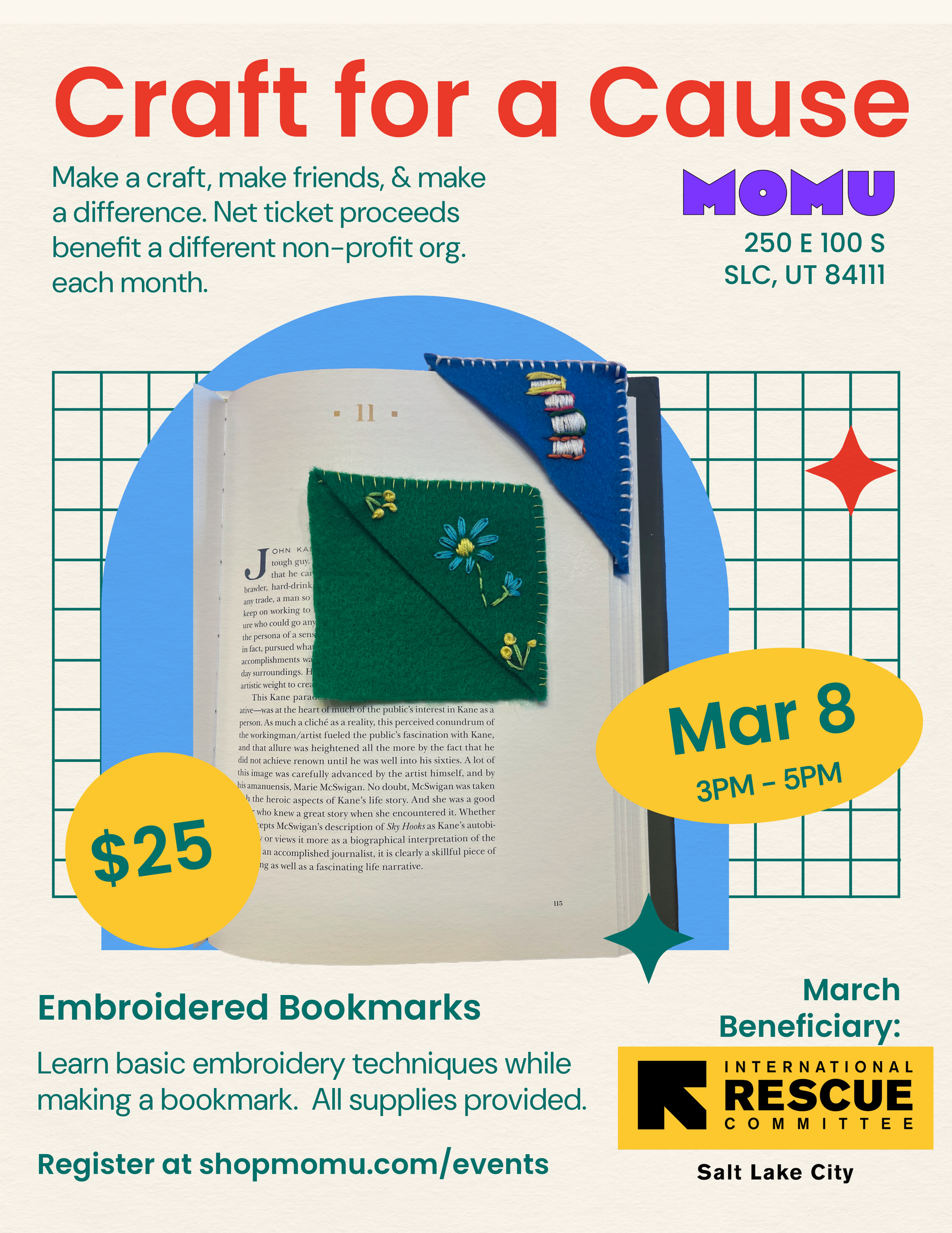 Craft for a Cause: March 8th 3PM - 5PM