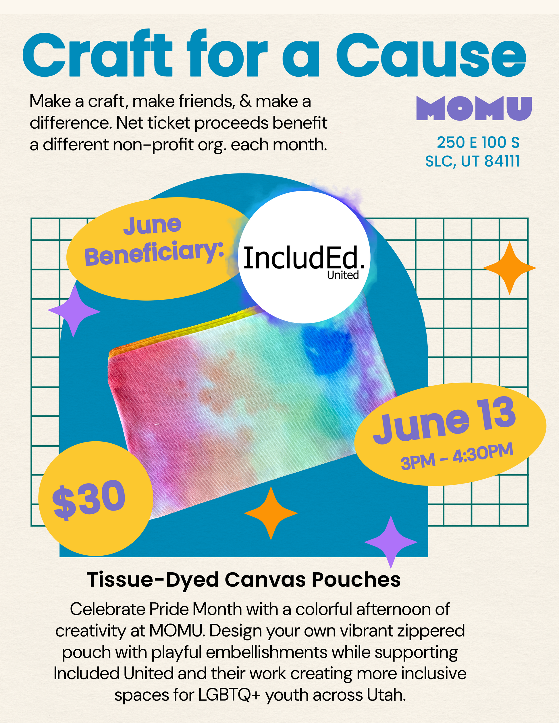 Craft for a Cause: June 13th 3PM - 4:30PM