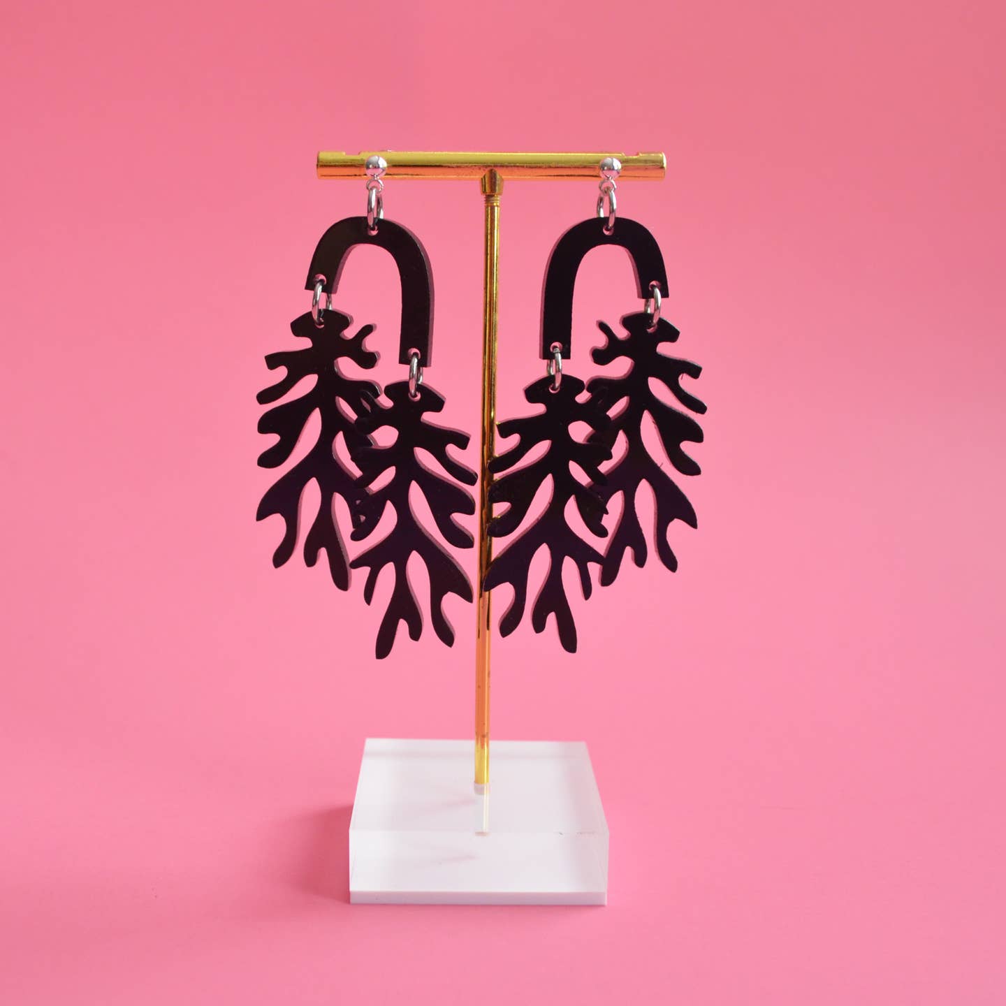Black Matisse Leaf Earring