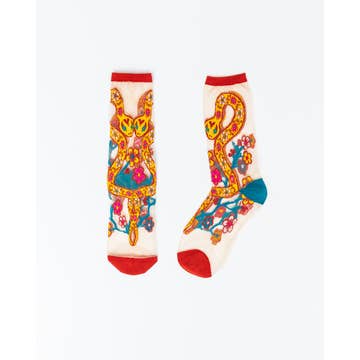 Year of the Snake Sheer Crew Sock