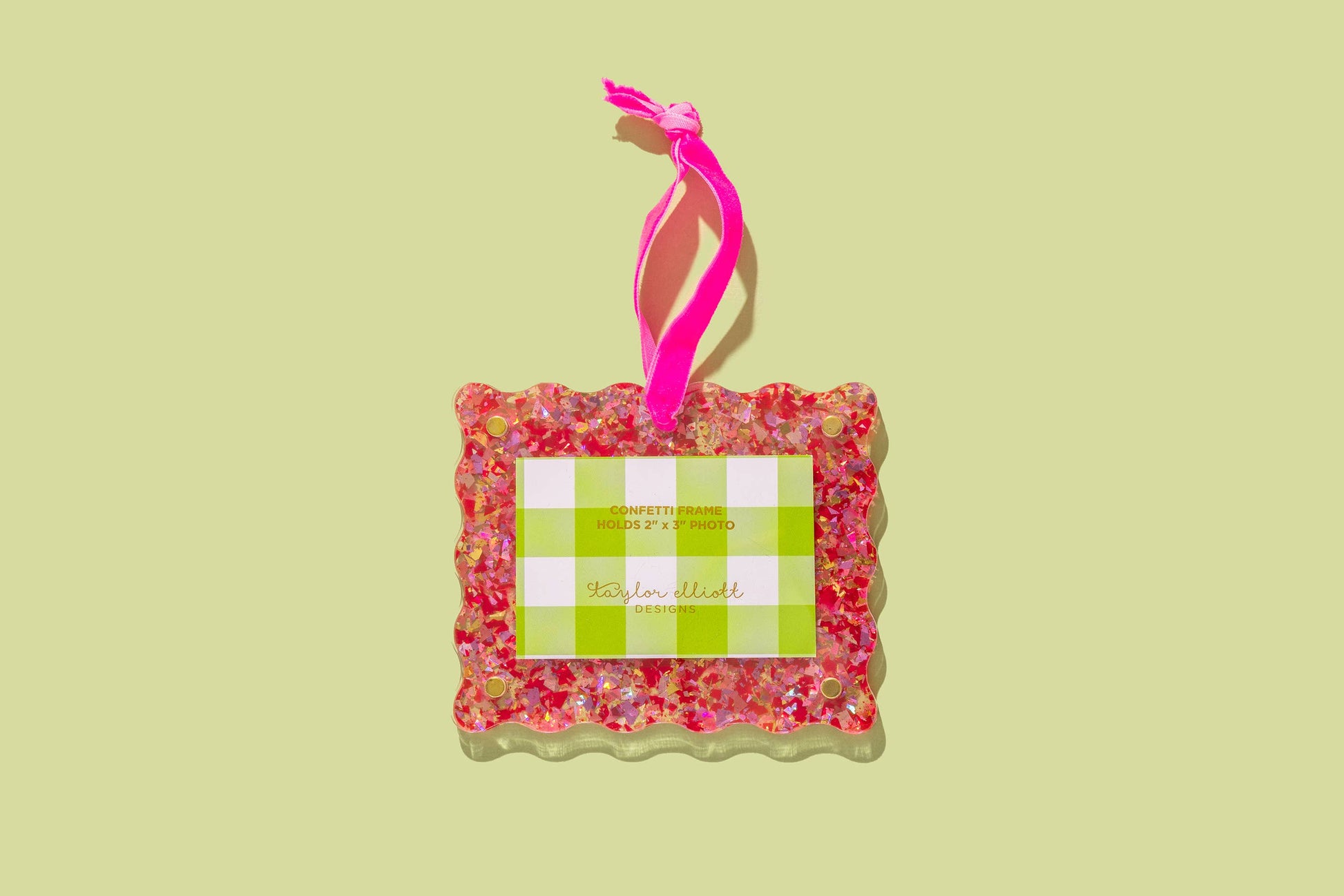 Acrylic Confetti Frame Ornament