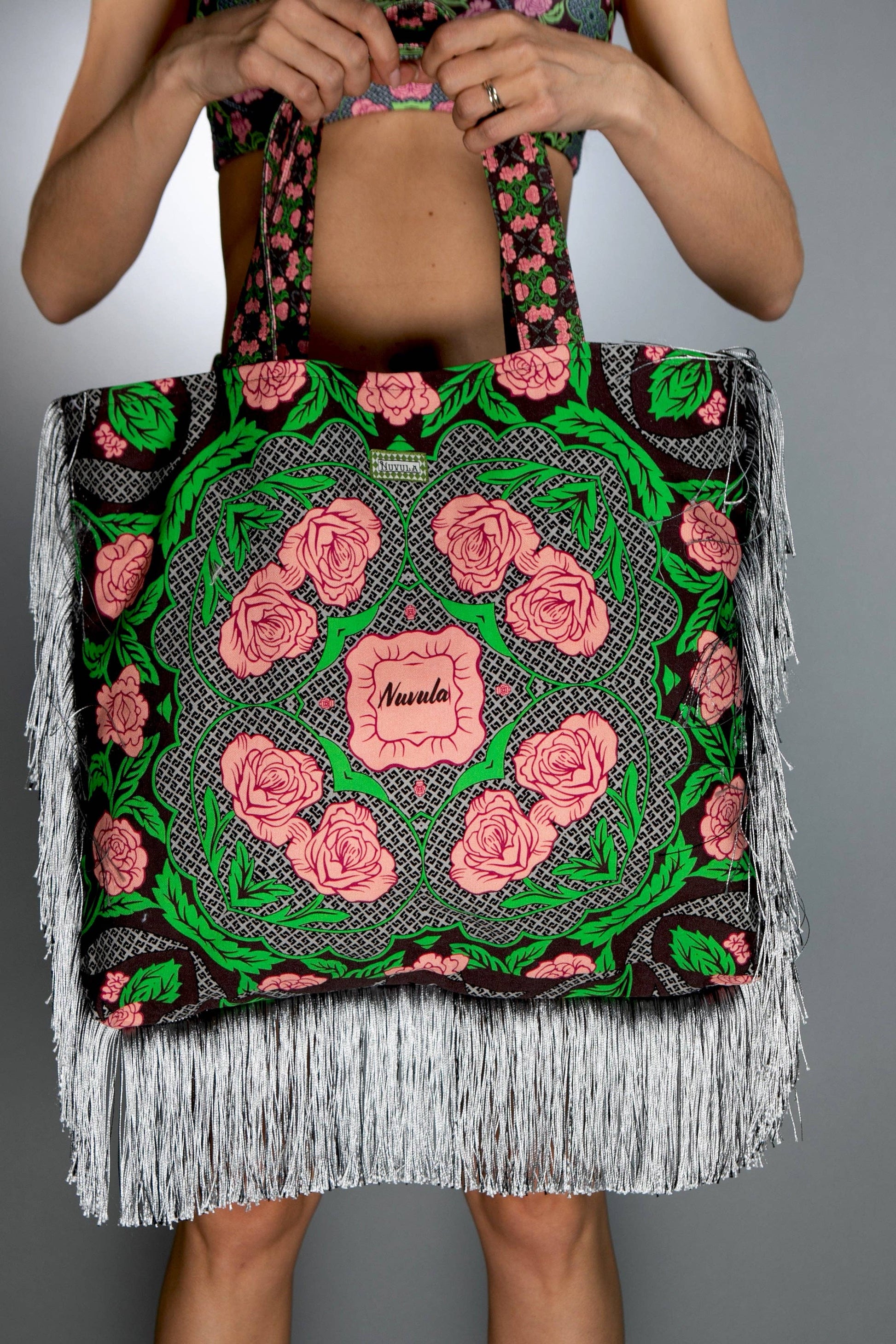 Psychedelic Cotton Canvas Tote