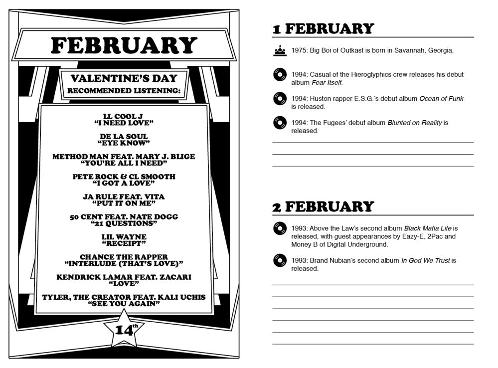 Hip Hop Journal: A Daily Planner