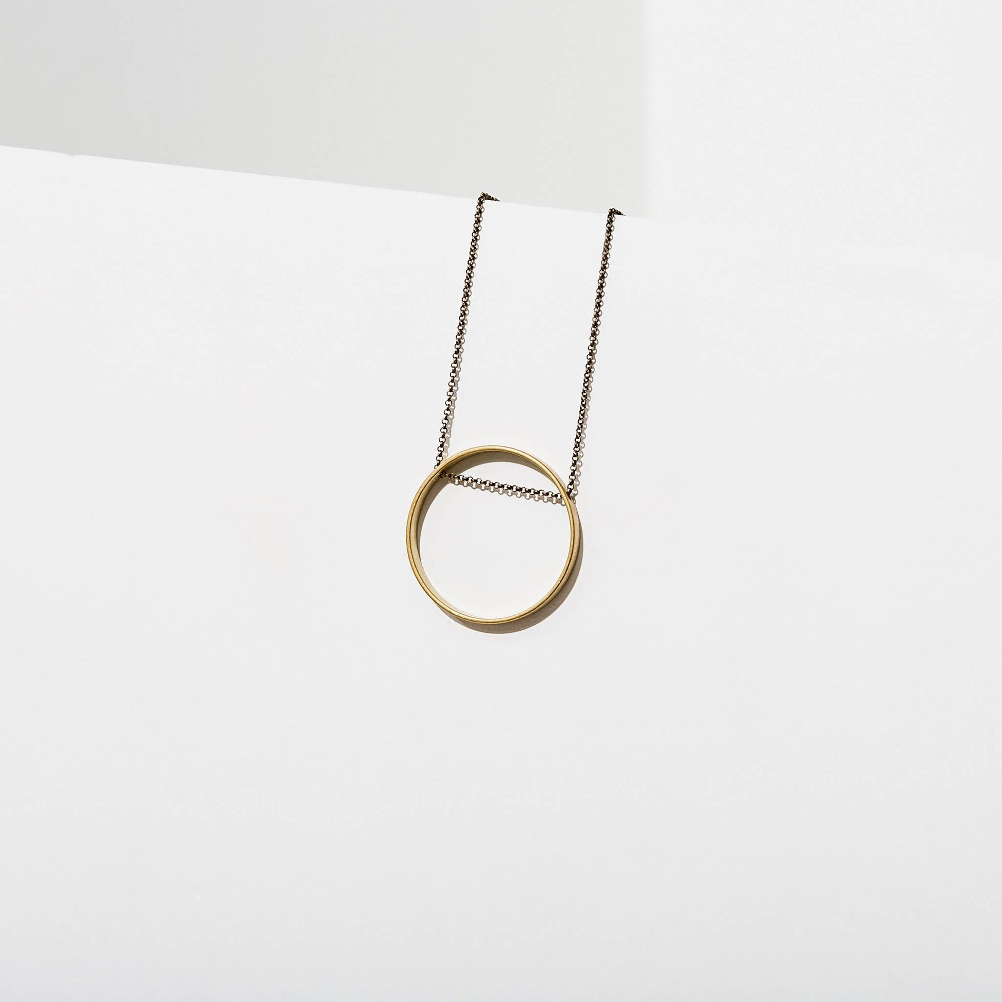 Horizon Brass Circle Necklace - 2 Sizes