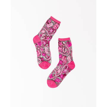 Disco Barbie Black Sheer Crew Sock
