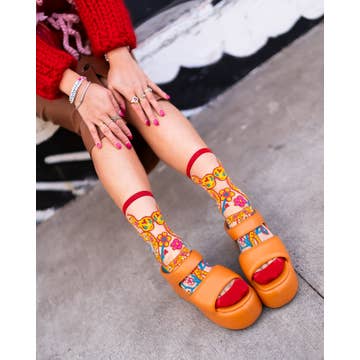 Year of the Snake Sheer Crew Sock