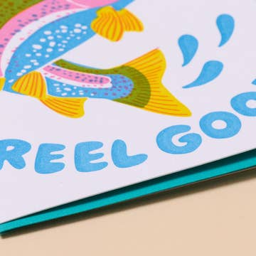 Reel Good (Trout) Letterpress Card