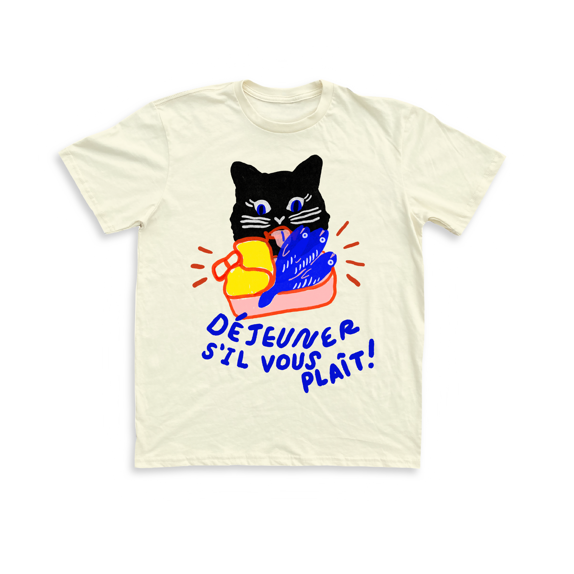 Lunch Please! Unisex Tee - Cream