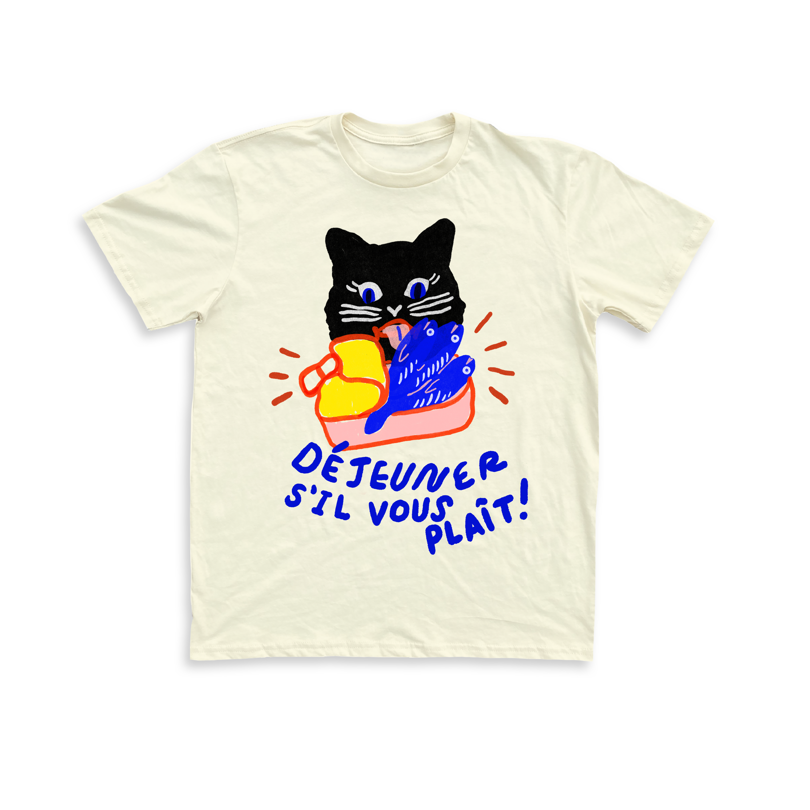 Lunch Please! Unisex Tee - Cream