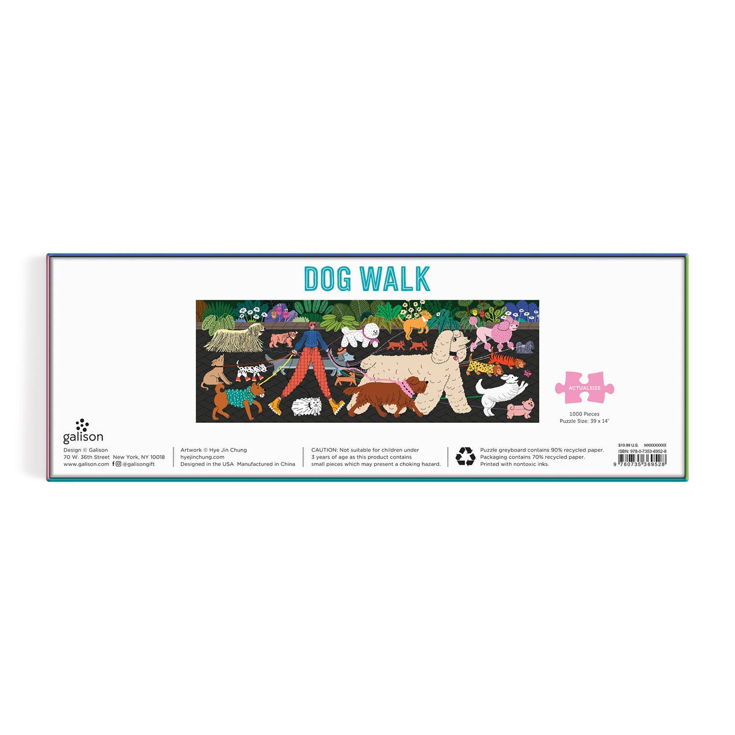 Dog Walk 1000 Piece Panoramic Puzzle