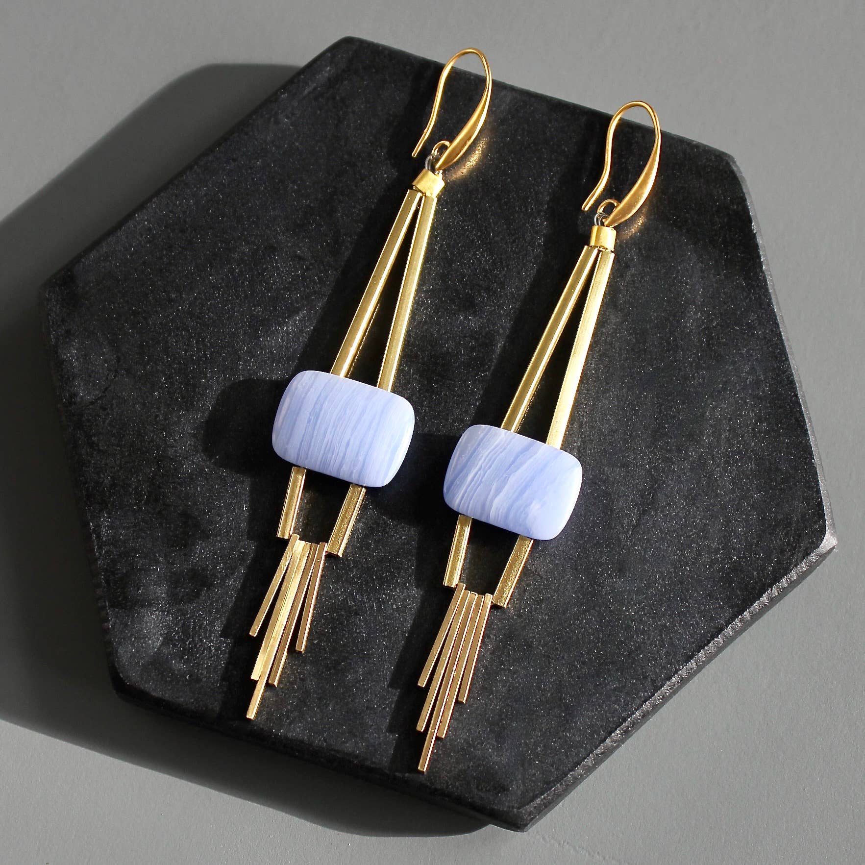 Lavender Geometric Earrings