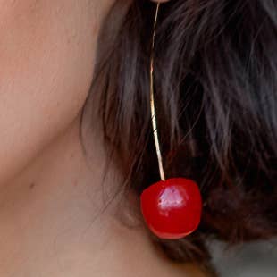 Cherry Threader Earrings