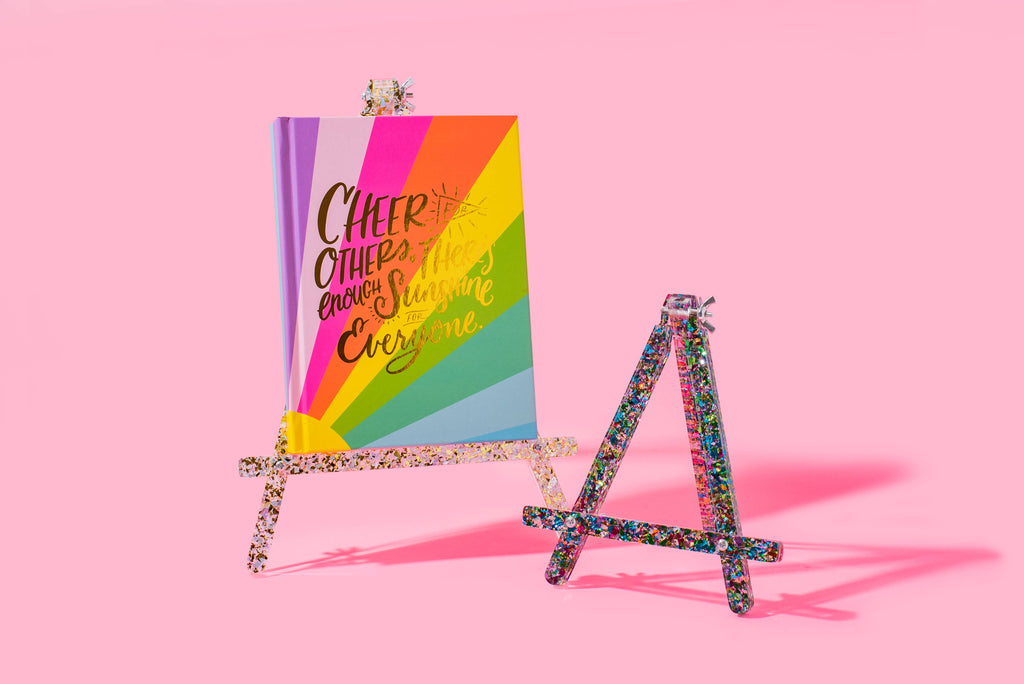 Small Acrylic Easel Colorful Confetti