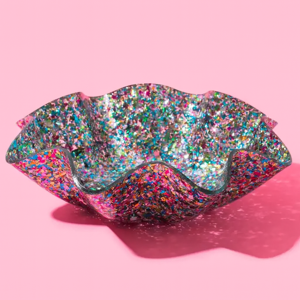 Wavy Confetti Acrylic Nesting Bowl