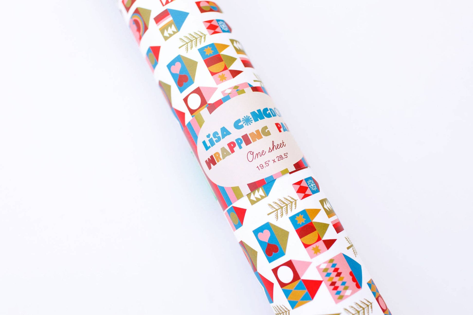 Snowy Village Wrapping Paper Sheet