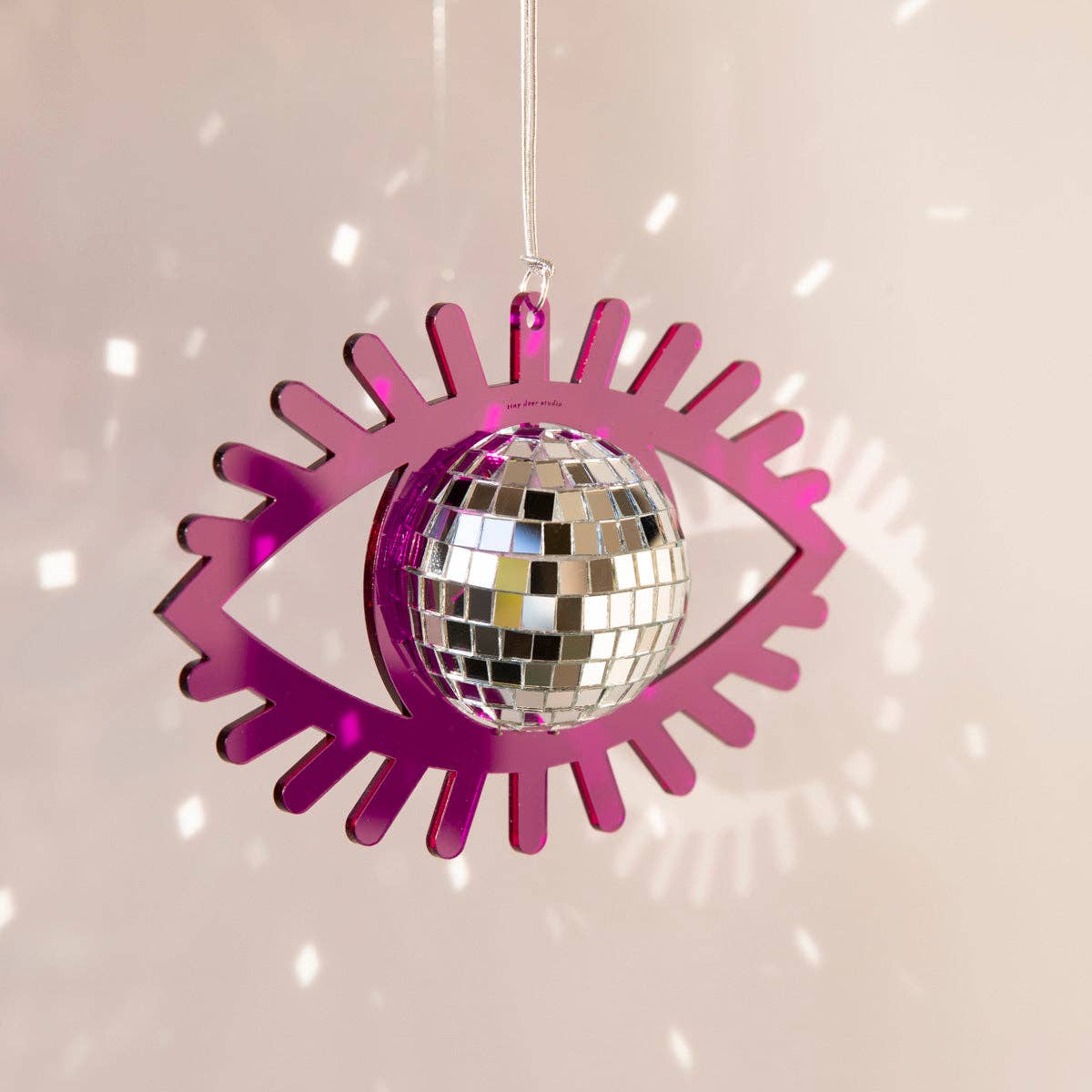 Mini Purple Eye Disco Ball Suncatcher
