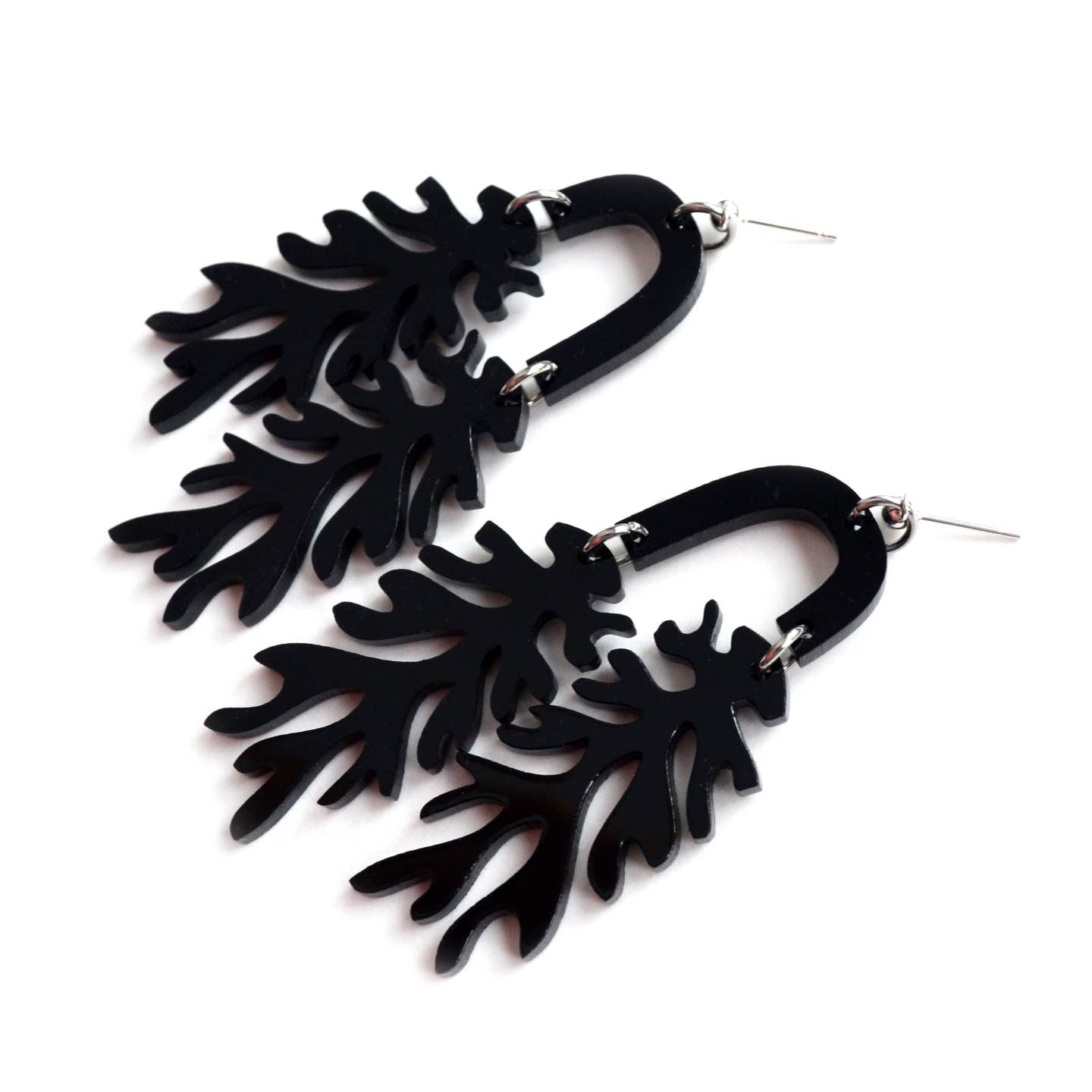 Black Matisse Leaf Earring