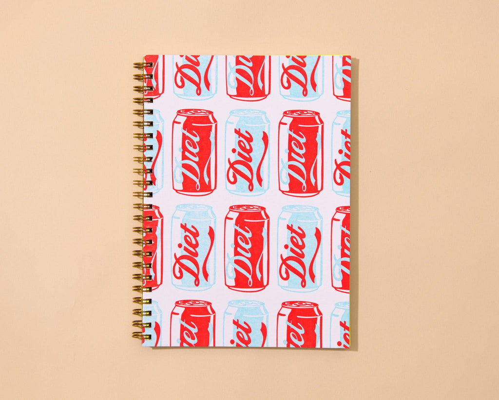 Diet Soda Letterpress Spiral Notebook