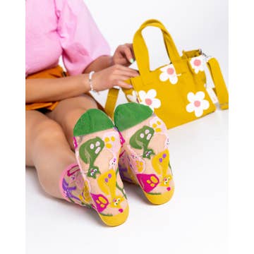 Dopamine Cats Sheer Crew Sock