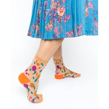 Ditsy Floral Sheer Ankle Sock